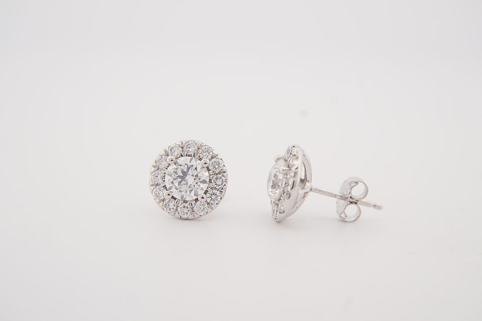 Thumbnail: 14k 1.5ctw Lab Grown Diamond Halo Necklace