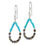 Thumbnail: Sterling Silver Turquoise & Iolite Beaded Earrings