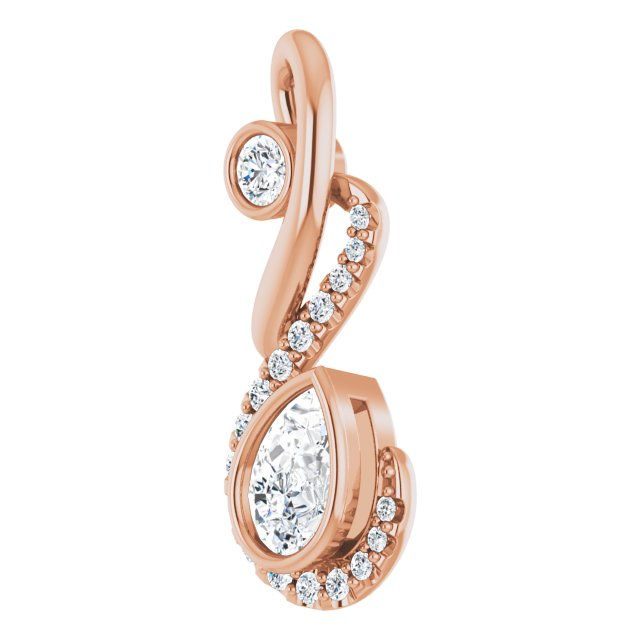 Thumbnail: 14k 1/2ctw Diamond Freeform Necklace