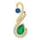 Thumbnail: 14k Emerald, Sapphire, & Diamond Freeform Necklace
