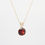 Thumbnail: 14k Garnet Solitaire Necklace