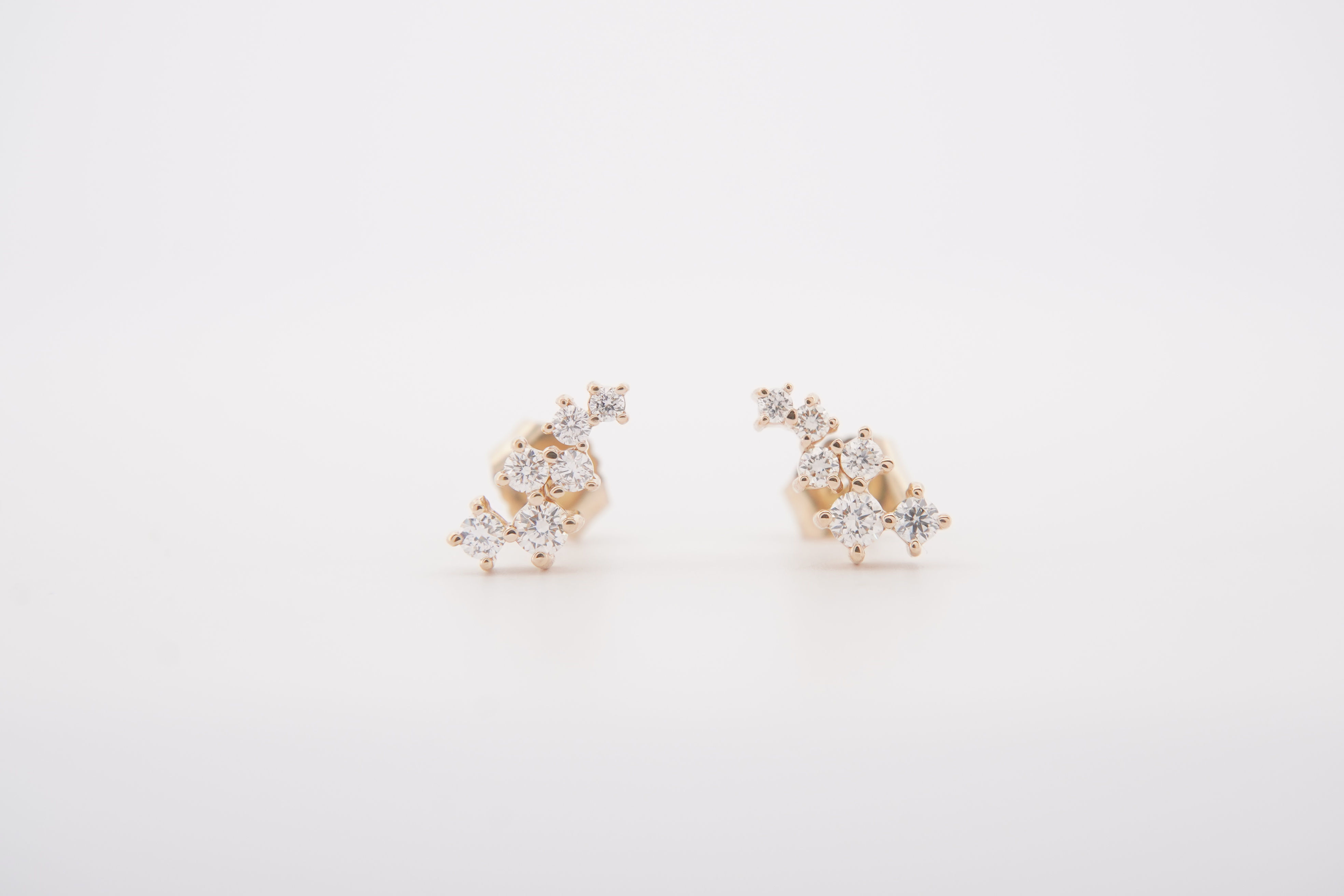 14k .26ctw Diamond Scatter Earrings