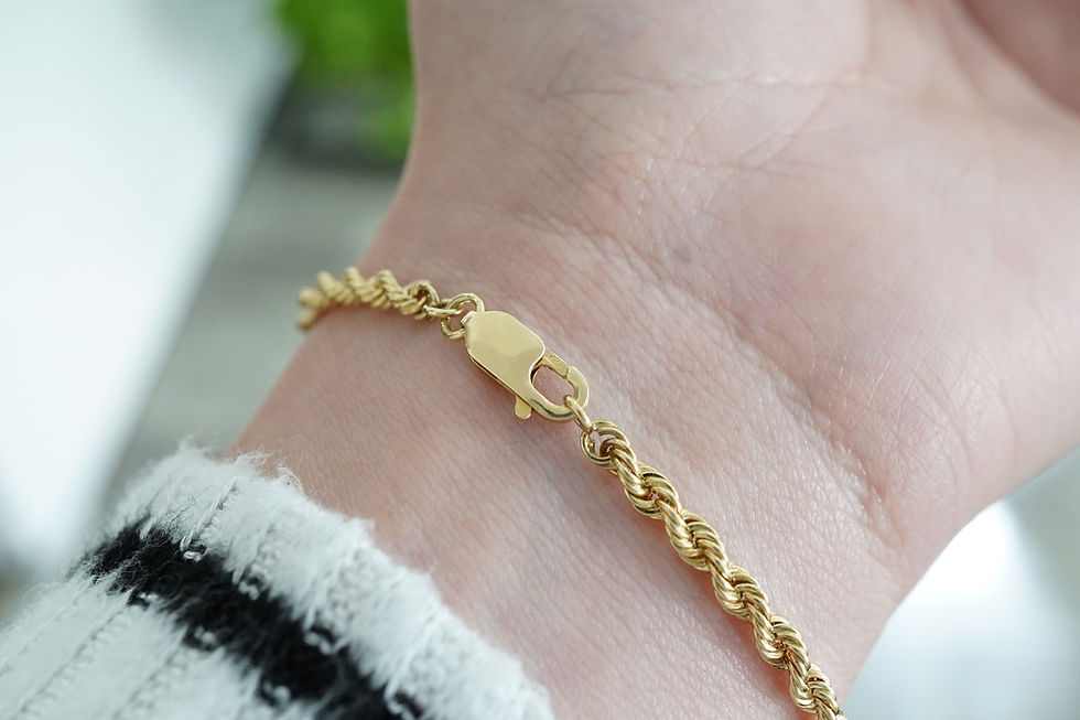 Thumbnail: 14k 3.1mm Rope Bracelet