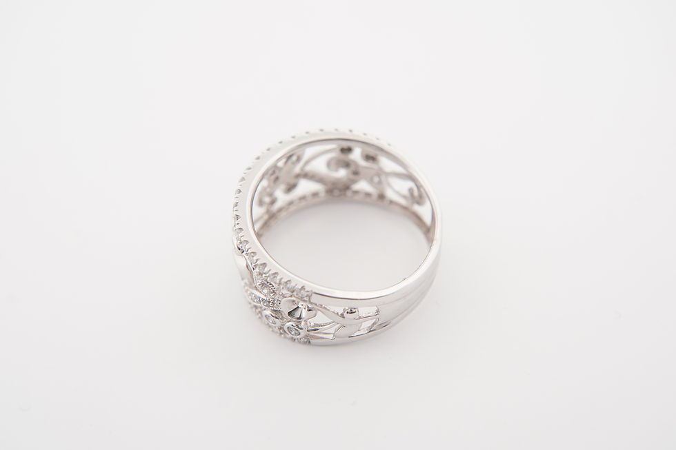 Thumbnail: 14k 2/3ctw Diamond Floral Band