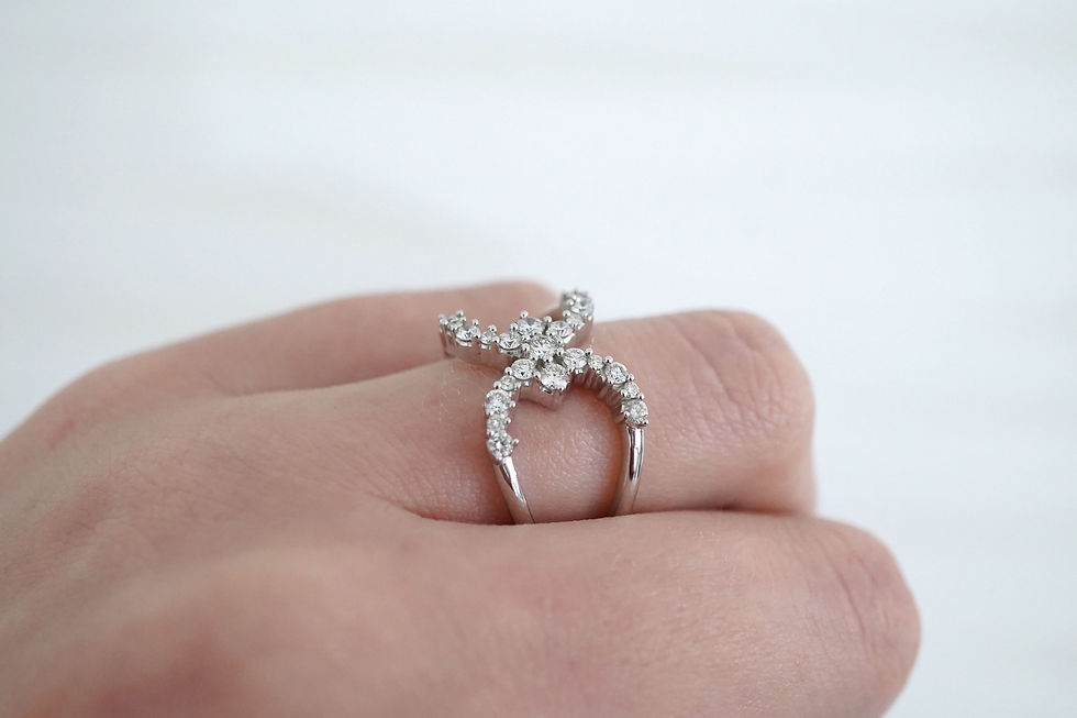 Thumbnail: 14k 1/2ctw Diamond Negative Space Ring
