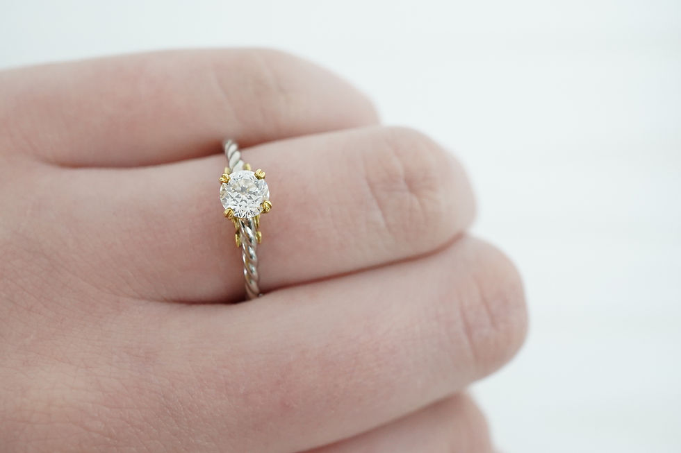 Thumbnail: Palladium & 18k Sirius Star Diamond Ring