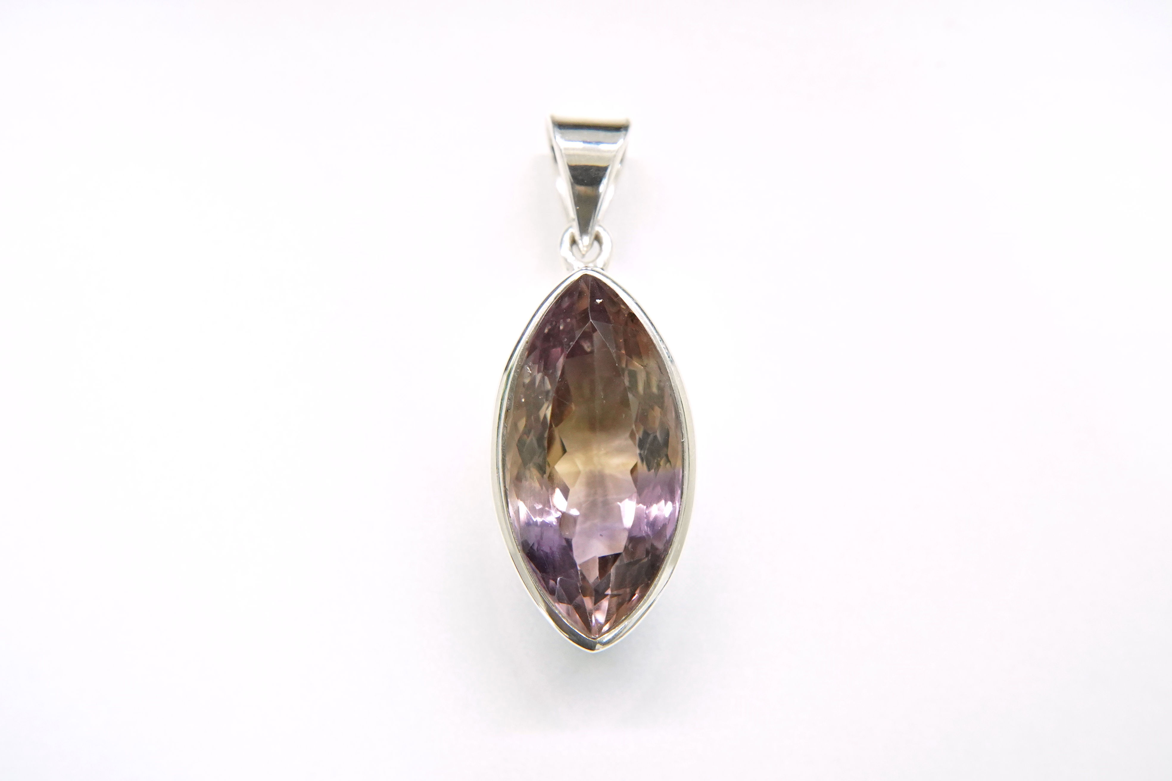 Sterling Silver Marquise Ametrine Pendant