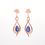 Thumbnail: 10k Created Sapphire & Diamond Infinity Earrings