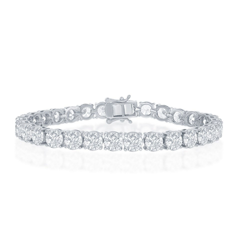 Sterling Silver 15.6ctw Moissanite Tennis Bracelet