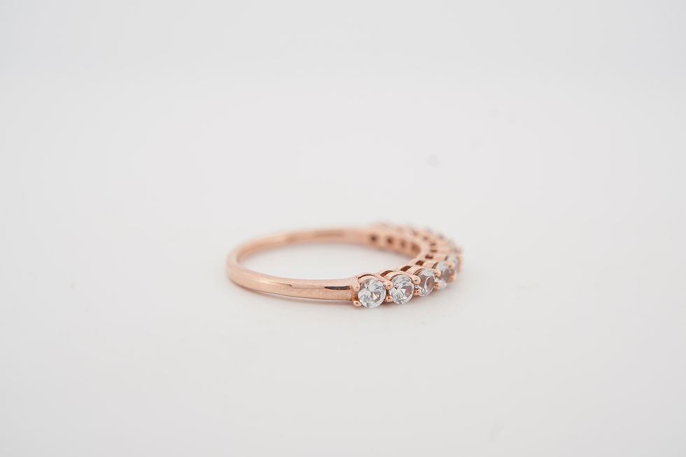 Thumbnail: 10k White Topaz Band