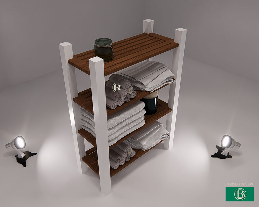 Küçük resim: Ayakabılık ve havluluk isteğe göre çok amaçlı mobilya Yan Görünüm