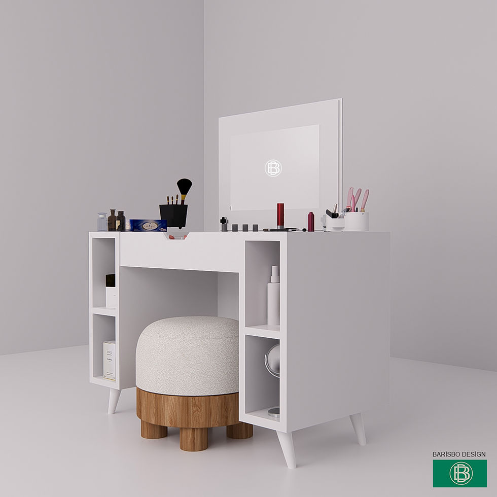 Küçük resim: BEYAZ MAKYAJ MASASI YANGÖRÜNÜMÜ