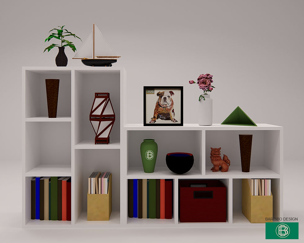 KİTAPLIK,DOSYALIK AÇIK RAF (ANTRASİT&BEYAZ) ön görünüm