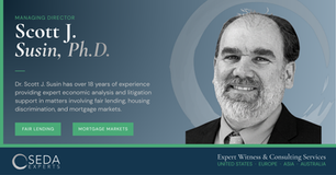 Dr. Scott J. Susin Joins SEDA, Bringing Over 18 Years of Experience in Fair Lending Enforcement, Housing Discrimination, and Mortgage Markets