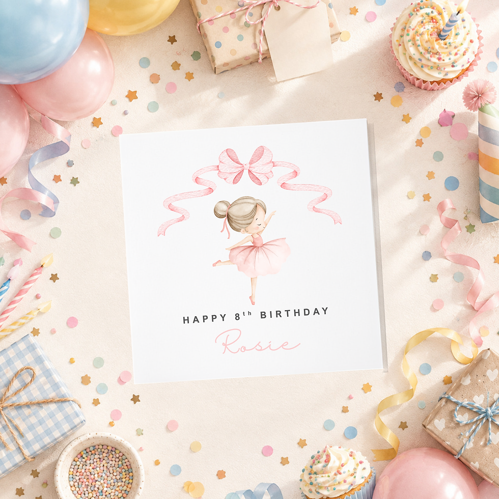 Thumbnail: Happy birthday ballerina card