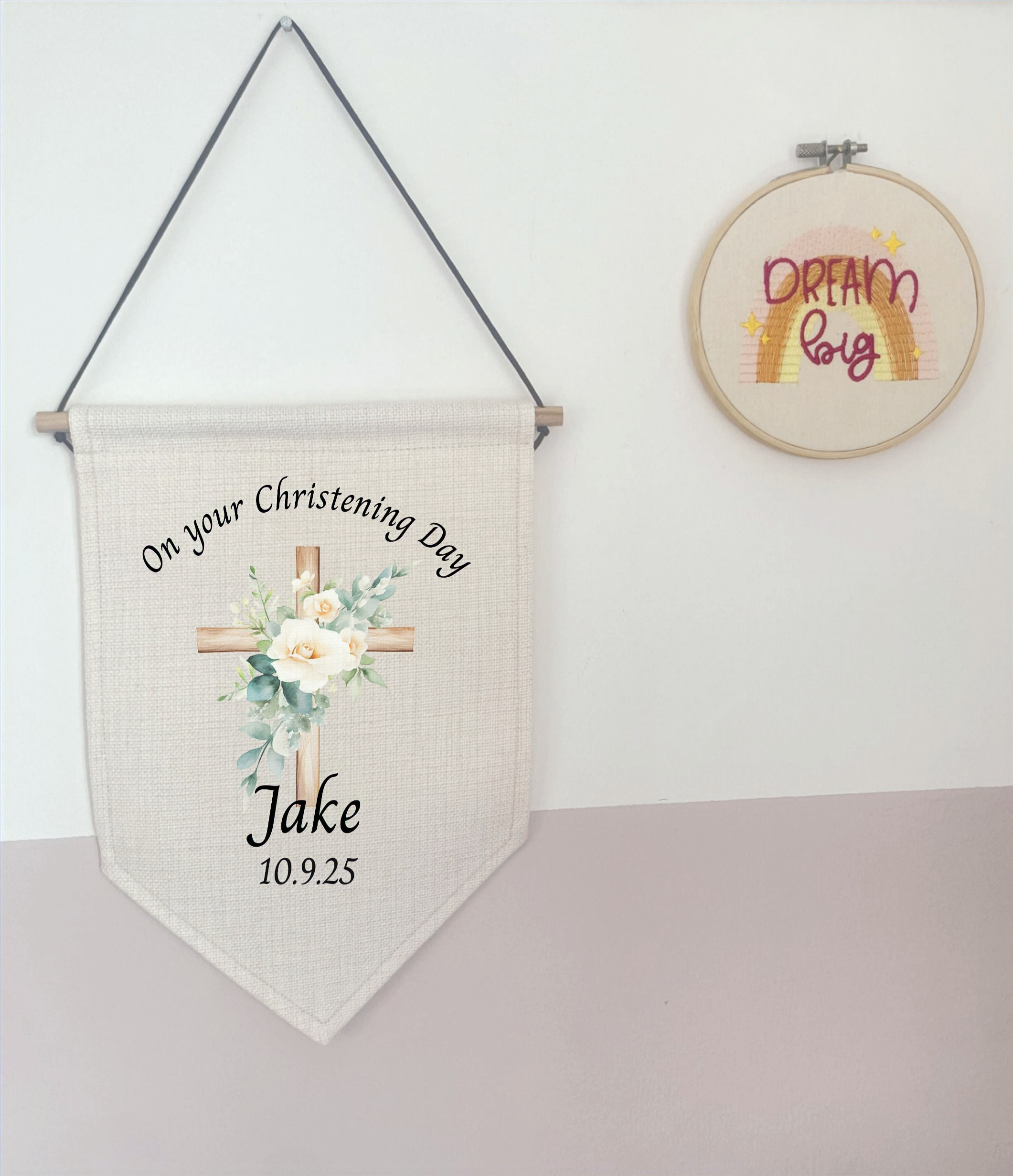 Personalised Christening/Baptism Flag