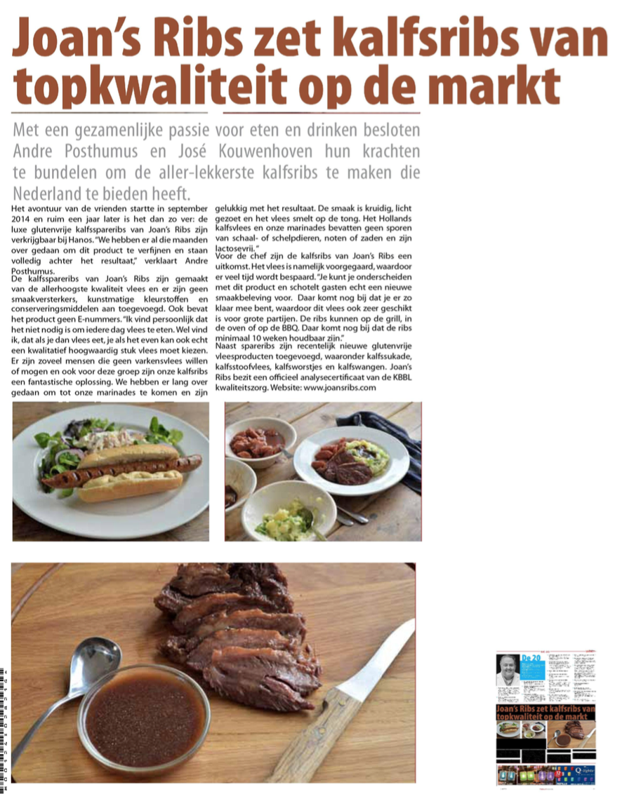 Joan's Ribs in Horeca Vizier
