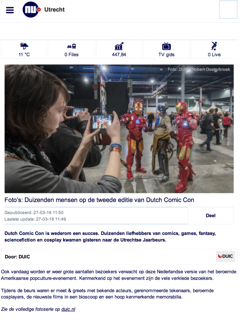 Dutch Comic Con @ NU.nl