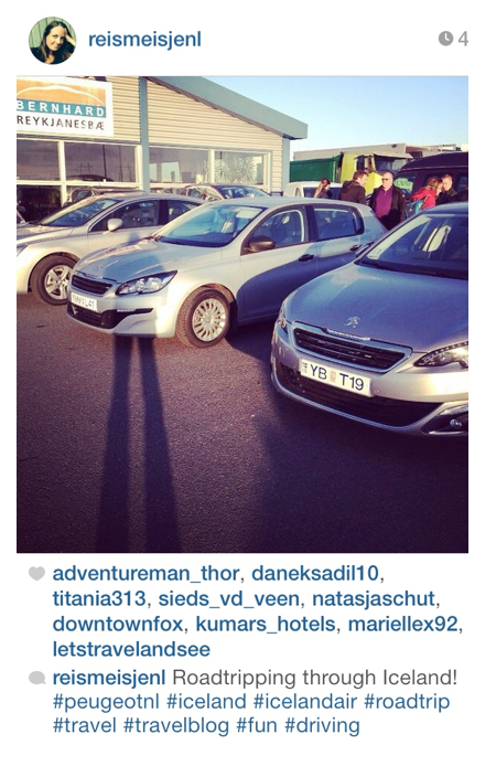 Instagram post blogger Peugeot press