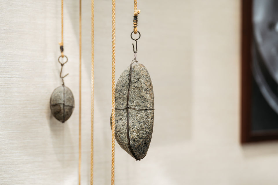 Gewichte einer Davoser Holzuhr um 1690