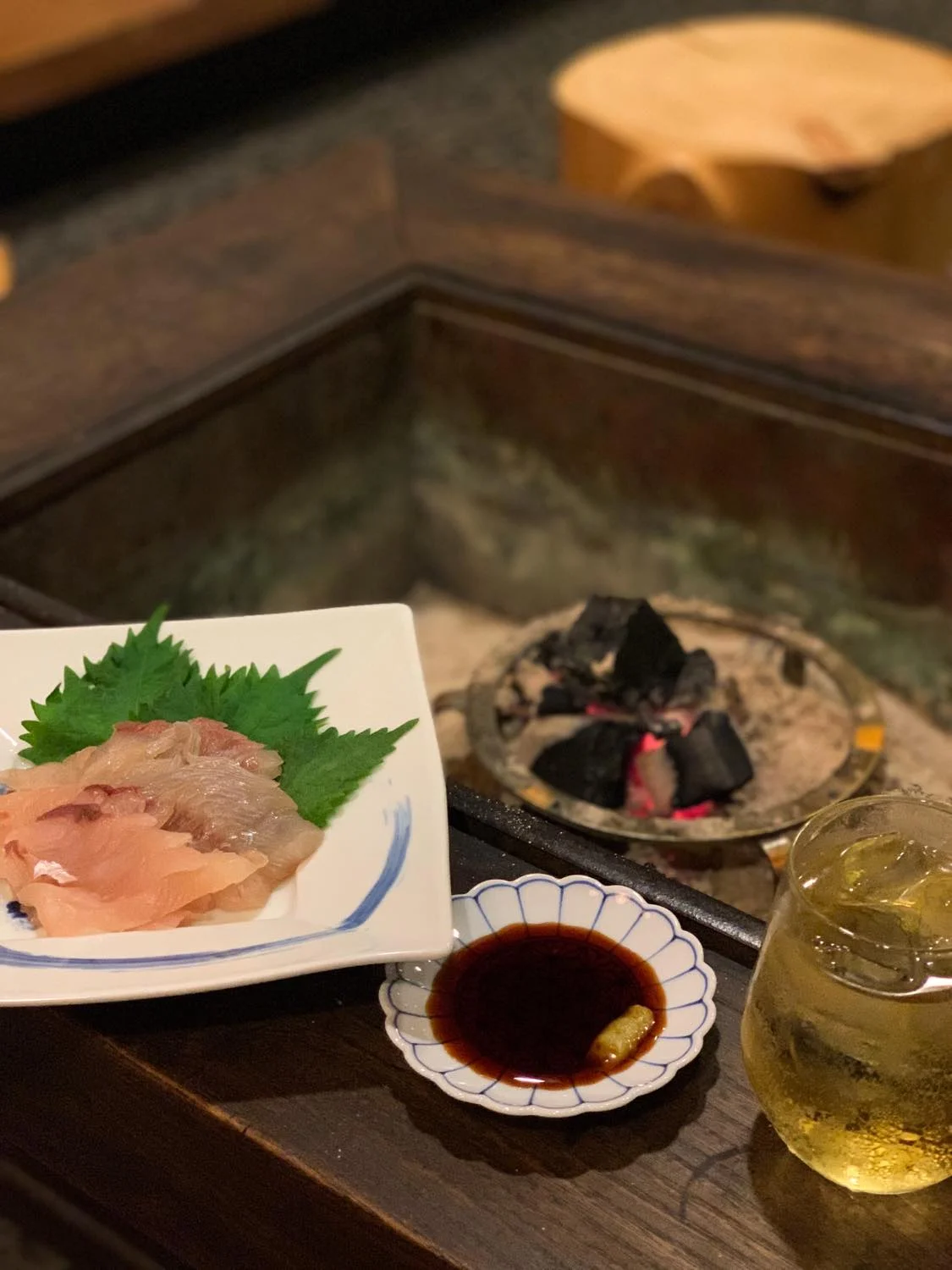 囲炉裏で一人時間