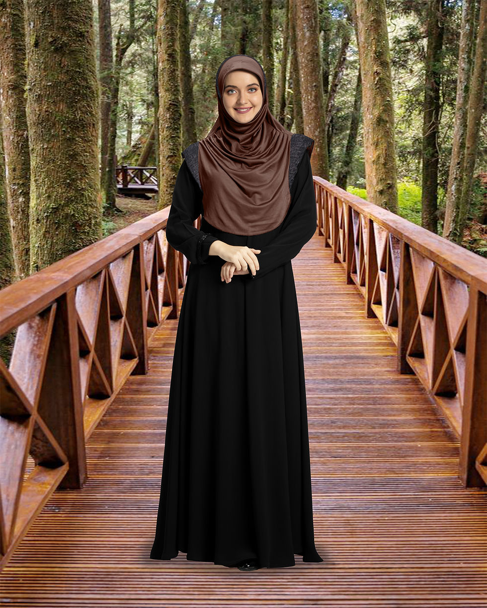 Thumbnail: Mehar Hijab's Modest Women's Designed Stylish Cut Naaz Hijab