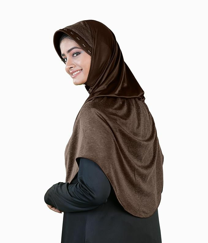 Thumbnail: Mehar Hijab Muslim Women's Dual Layer & Dual Texture Fabric Zaira Hijab