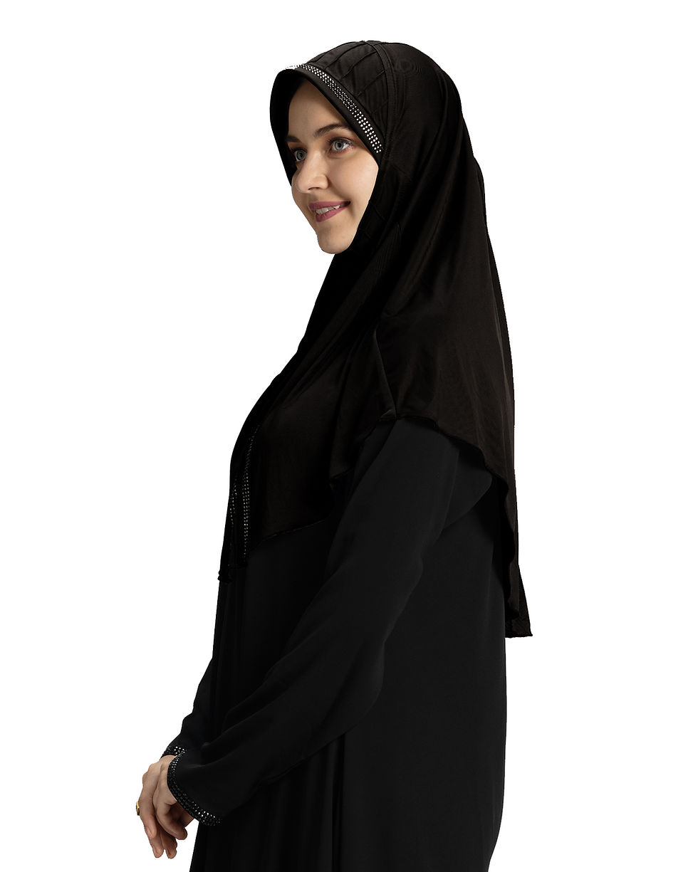 Thumbnail: Modest Fashion Women's Soft feel good Fabric Manal Hijab Black