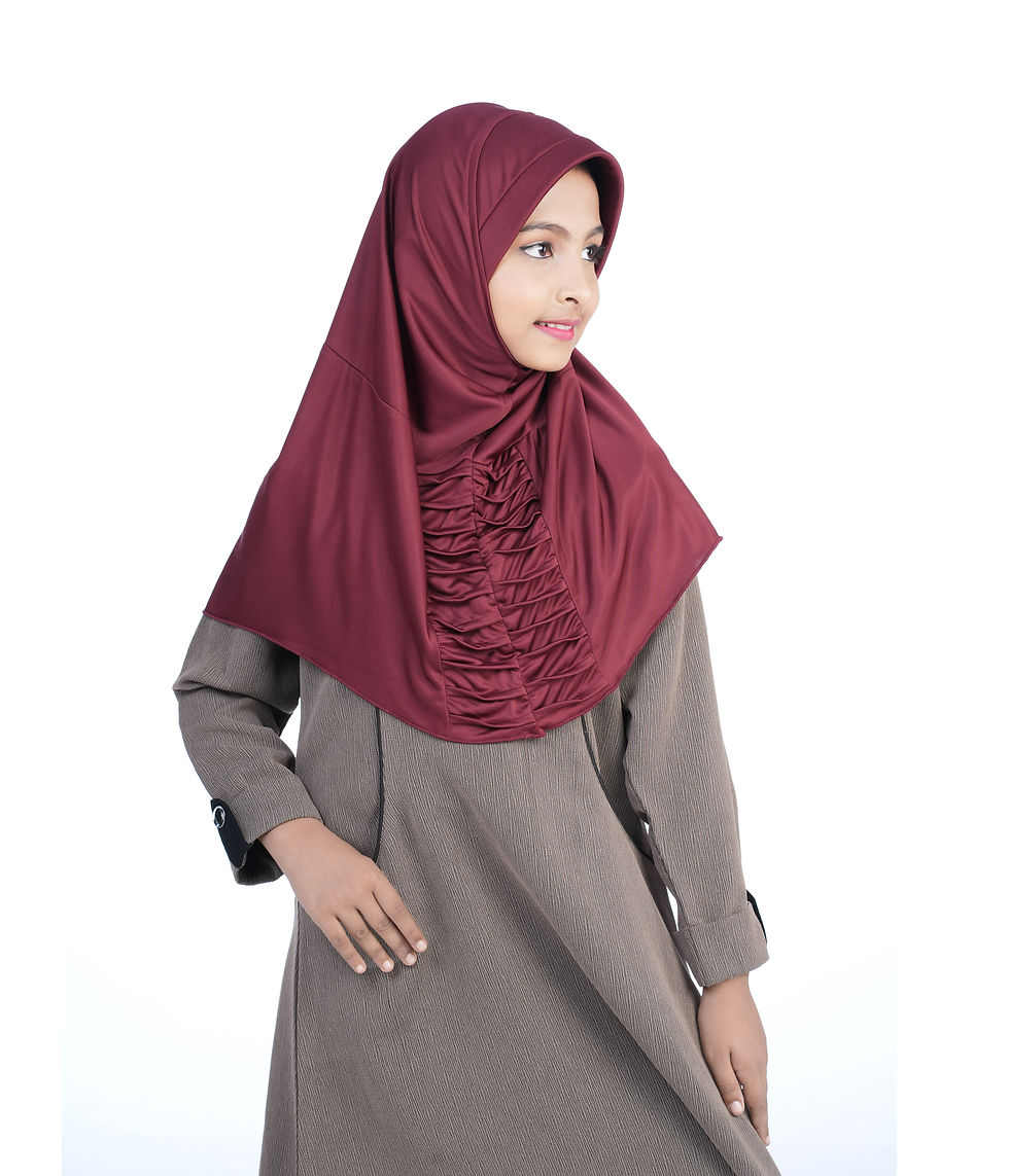 Thumbnail: Mehar Nisa Hijab for Girls Hijabs Modest Wear with Front Pleated Detailing –