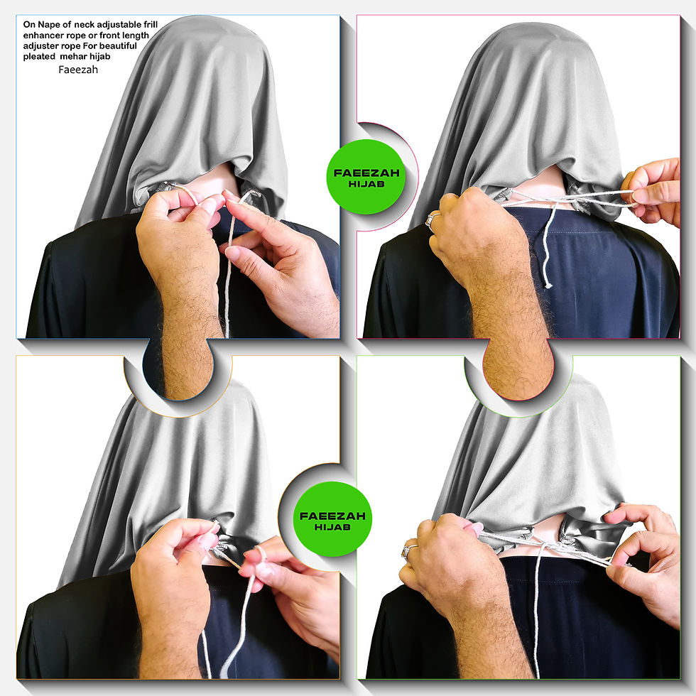 Thumbnail: Modest Women's  Fleeted Stylish Feel Good Fabric FAEEZAH Hijab Silver