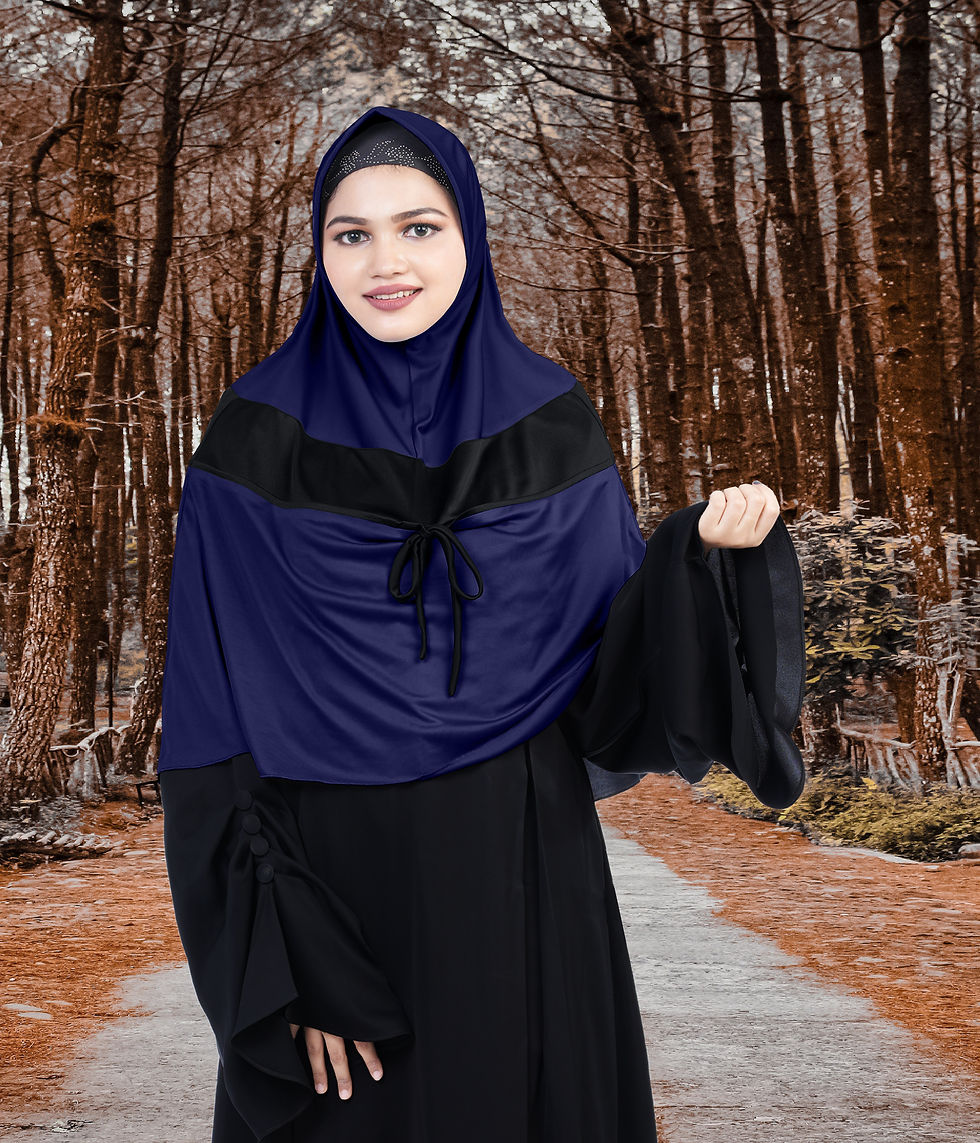 Thumbnail: Mehar Shakira Elegant Dual-Tone Knot Hijab