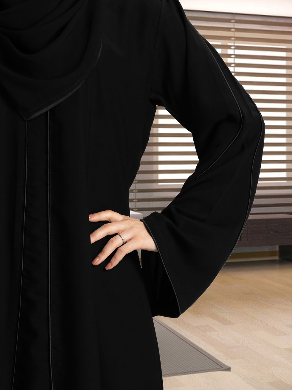Thumbnail: Mehar Women's Stylish Designer Aain Abaya