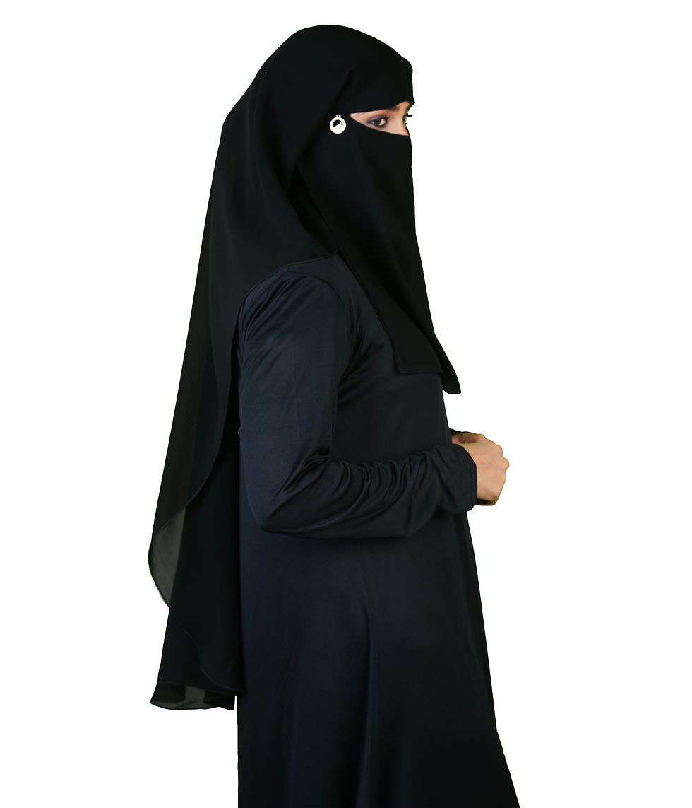 Thumbnail: Mehar Fatima Dual Layer Niqab – Full Coverage Islamic Niqab for Women |