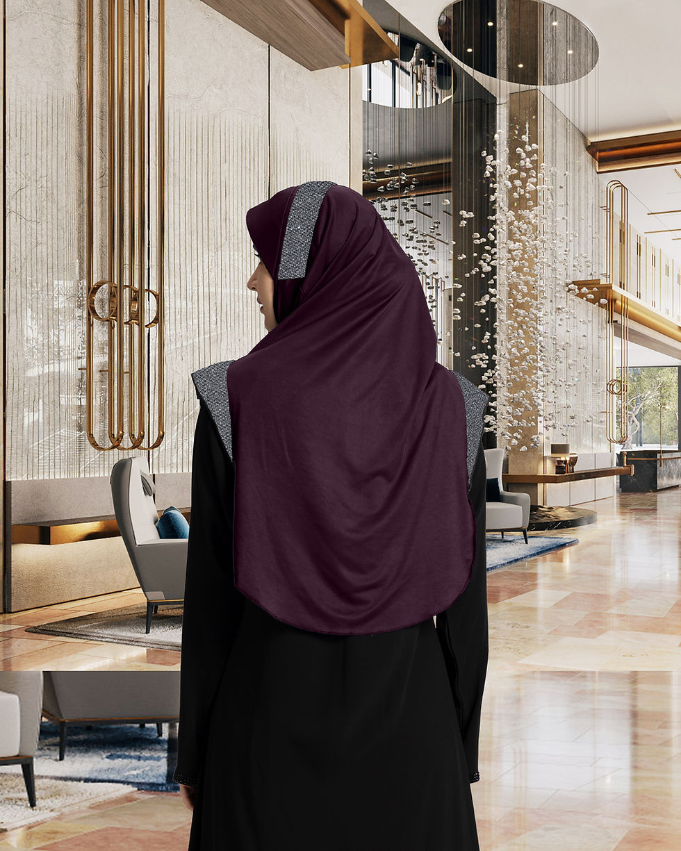 Thumbnail: Mehar Hijab's Modest Women's Designed Stylish Cut Naaz Hijab