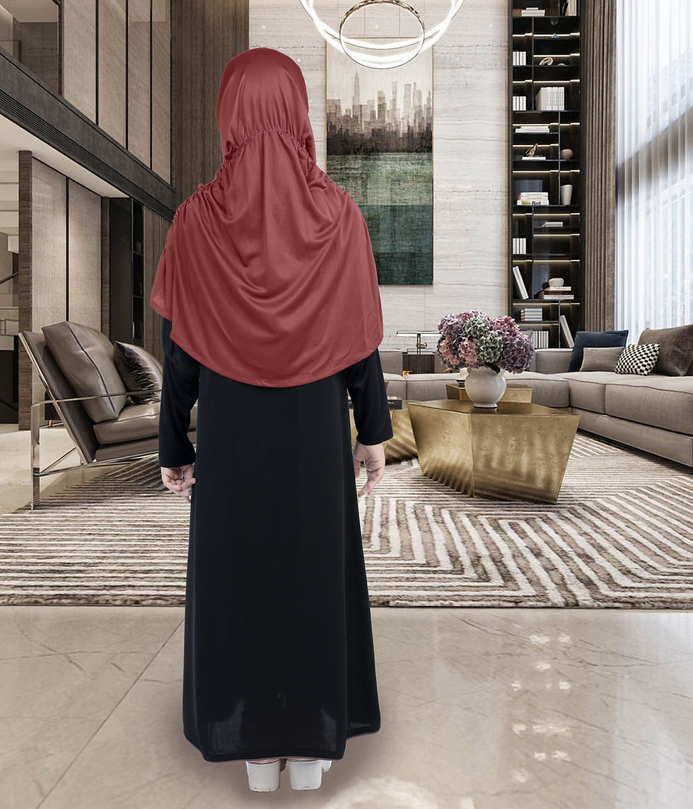Thumbnail: Mehar Girls Hijab Little Zeenath Dark Maroon