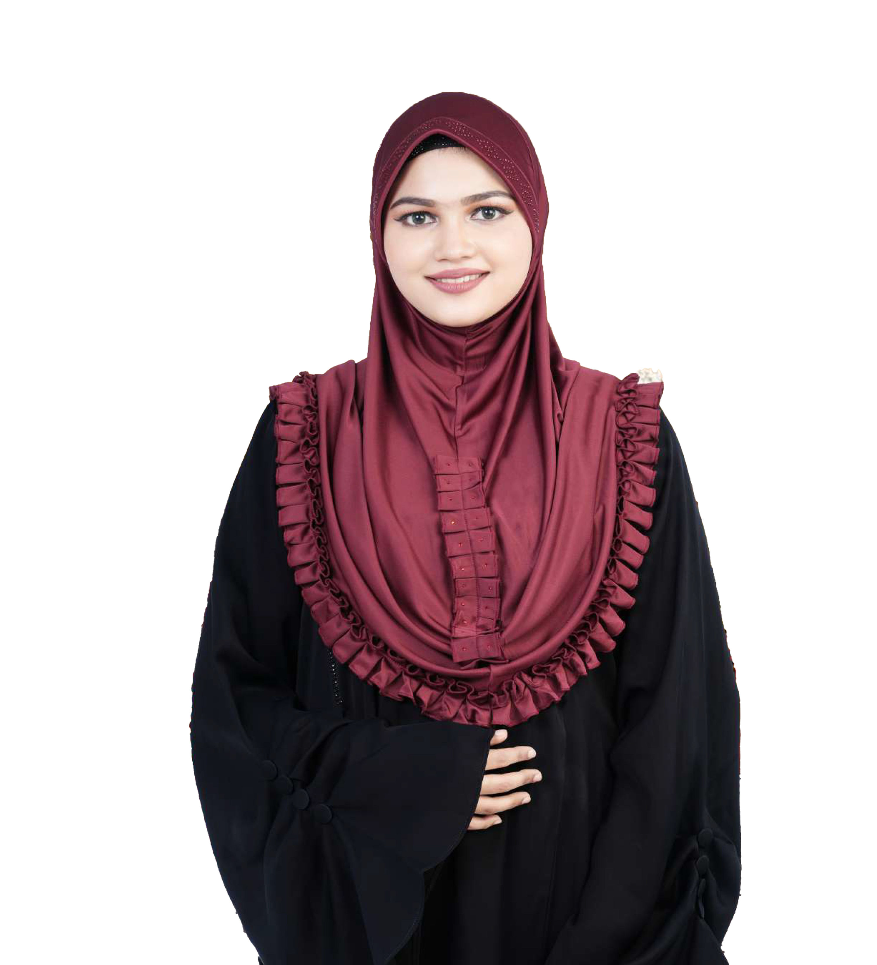 Modest Fashion Women's Stylish Ghushan Hijab