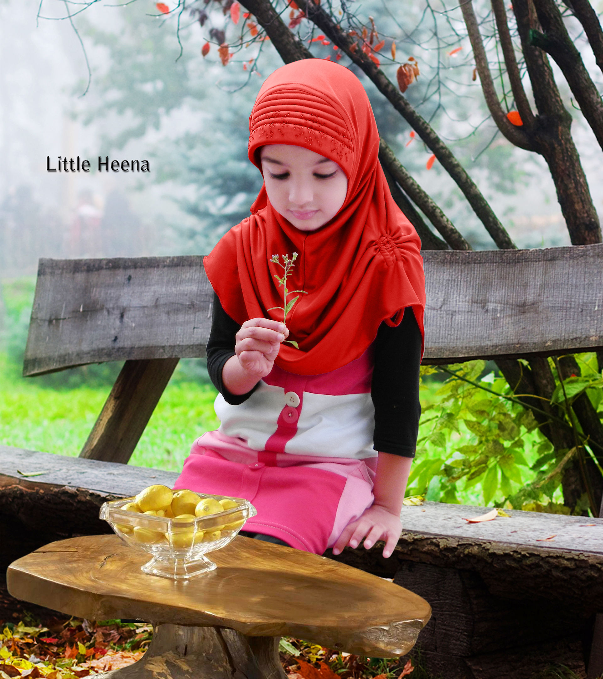 MEHAR HIJAB'S Girl's Scarf Embellished Little Heena Hijab