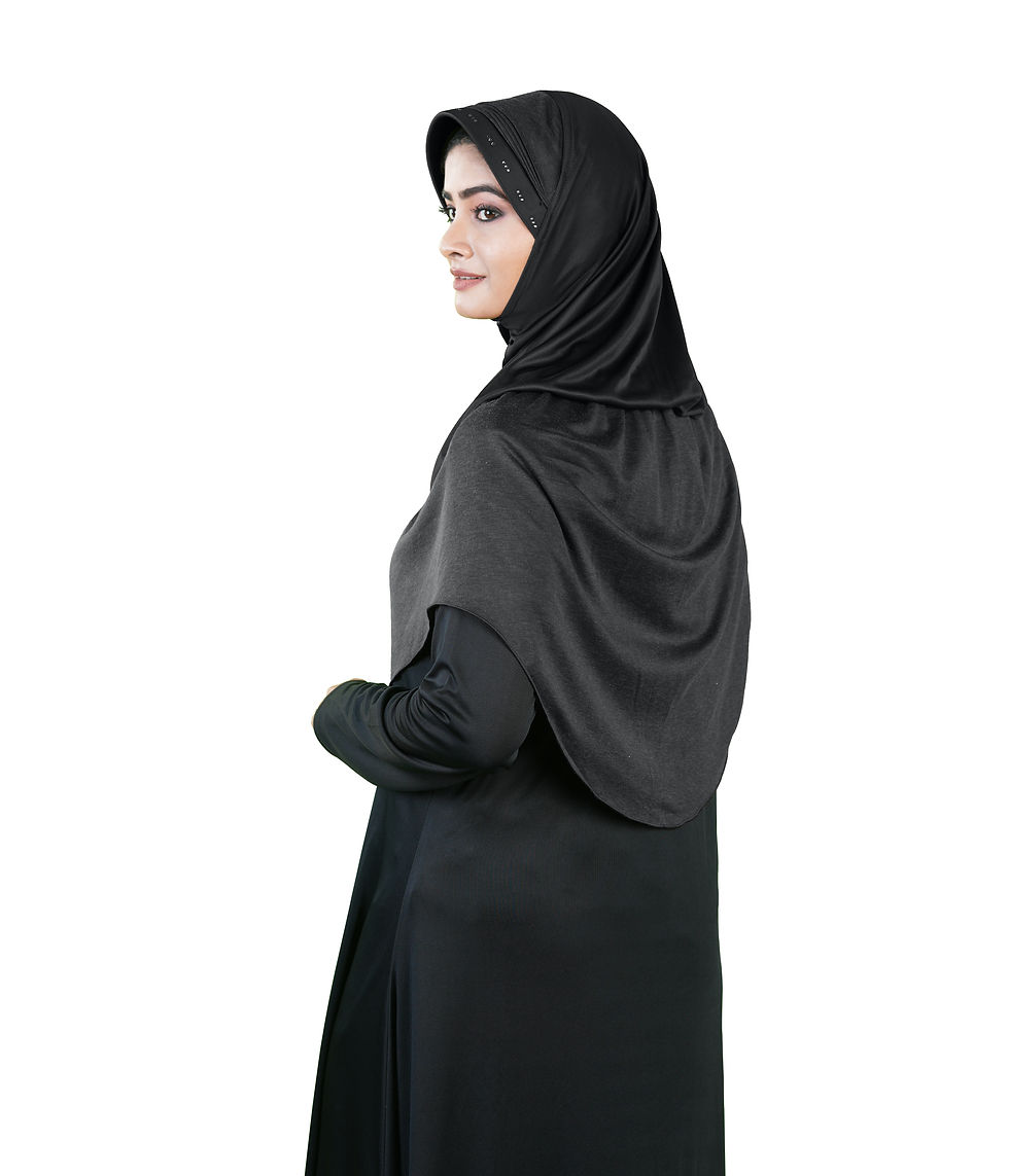 Thumbnail: Mehar Hijab Muslim Women's Dual Layer & Dual Texture Fabric Zaira Hijab