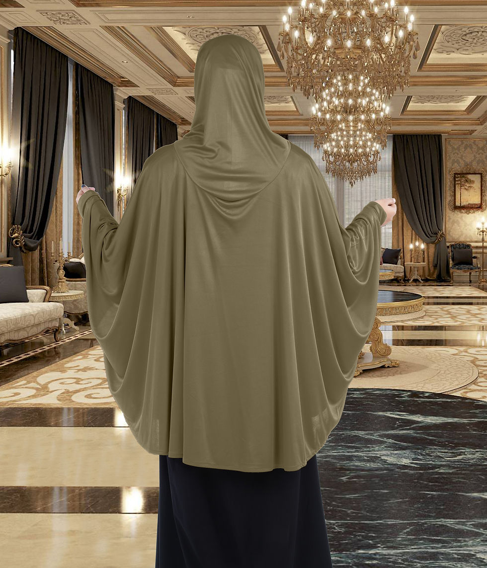 Thumbnail: Women's Stylish Soft Rich Polyester Fabric Hanana Sleeve Hijab F Size