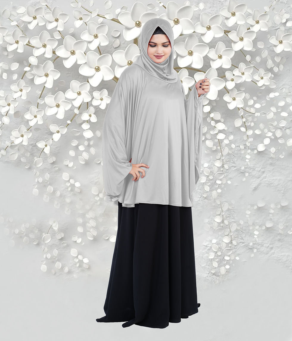 Thumbnail: Women's Stylish Soft Rich Polyester Fabric Hanana Sleeve Hijab F Size