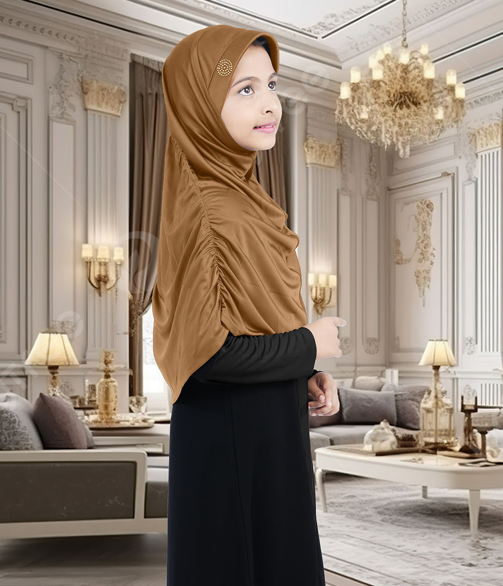 Thumbnail: Mehar Girls Zeenath Hijab Gold