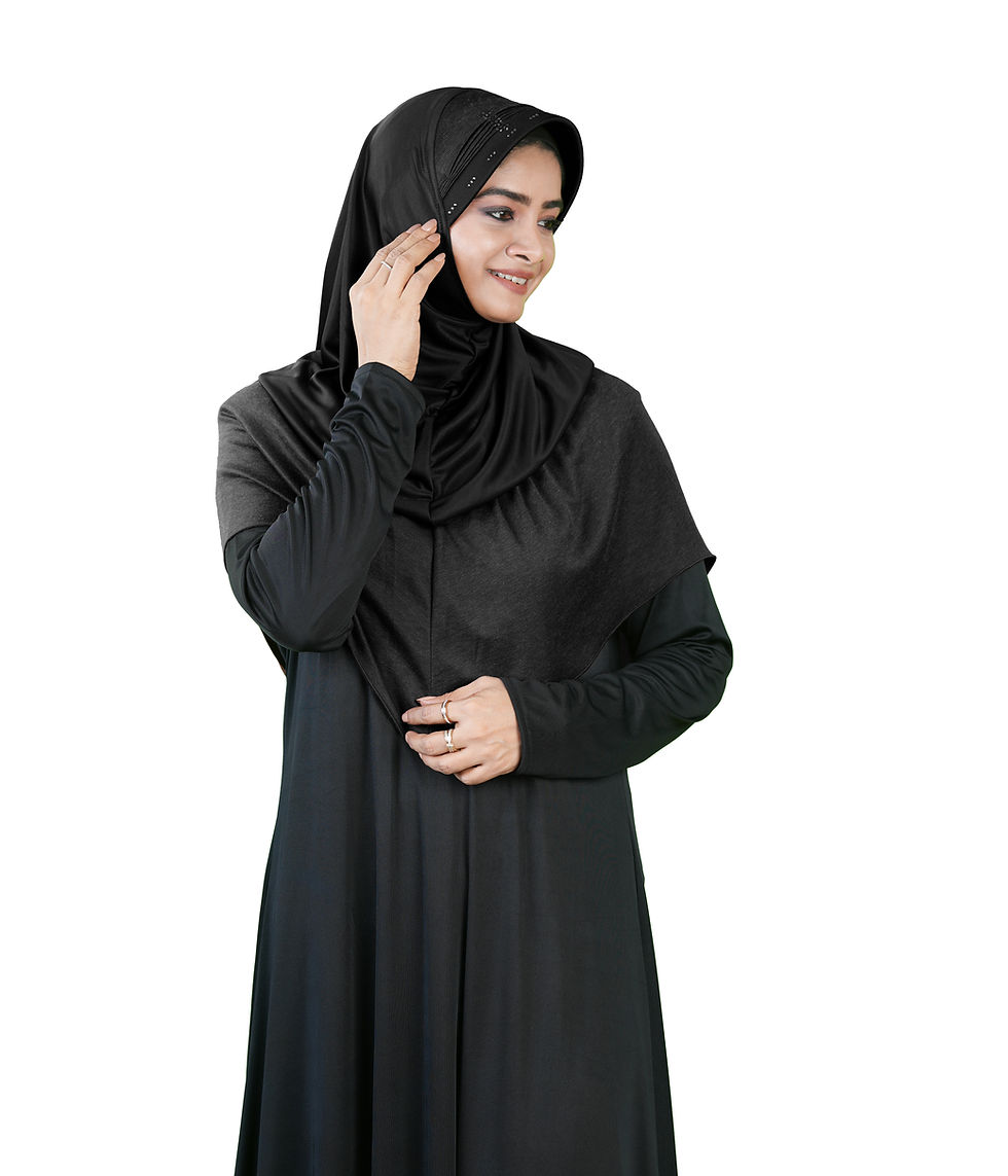Thumbnail: Mehar Hijab Muslim Women's Dual Layer & Dual Texture Fabric Zaira Hijab