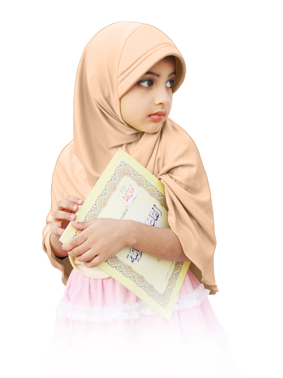 Thumbnail: Mehar Hijab's Girl's Plain Long Hijab feel good Little Ma-ale Hijab