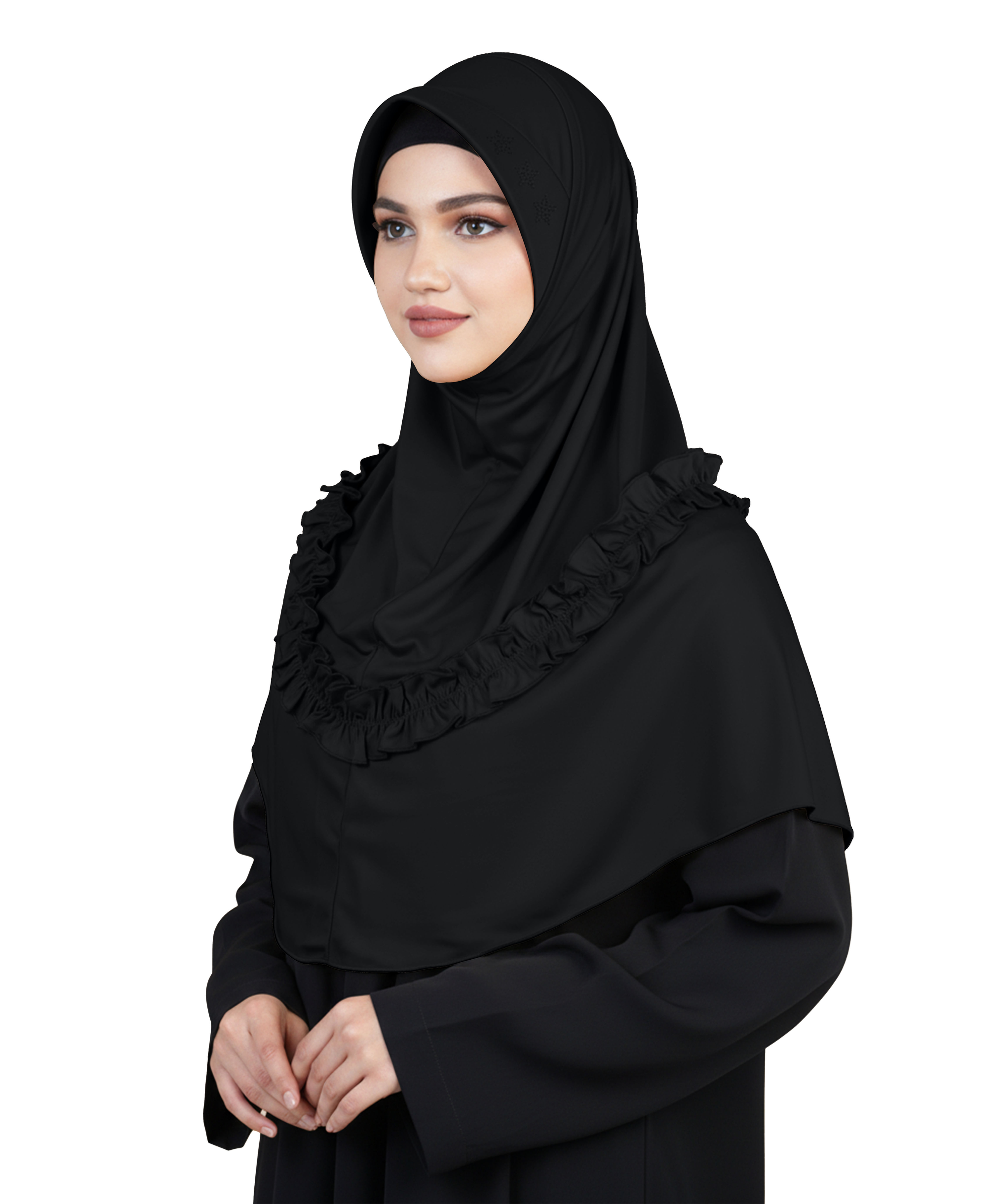 Mehar Nidha Hijab for Women – Premium Soft Nidha Fabric Hijab with Elegant Frill
