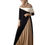 Thumbnail: Mehar Hijab Women's Modestly Stylish Look Ziya Dual Color Black-Dark Wheat Abaya