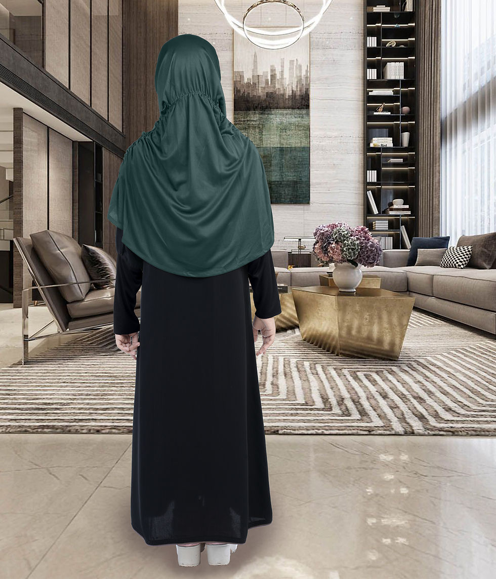 Thumbnail: Mehar Girls Zeenath Hijab Bottle Green