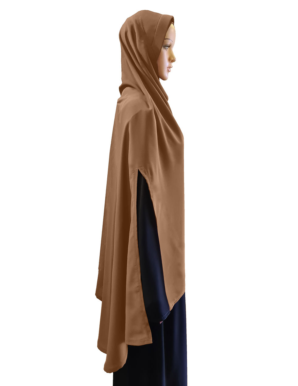 Thumbnail: Modest Women's Stylish Soft Crepe Long AISHA Side Slit Salafi Hijab