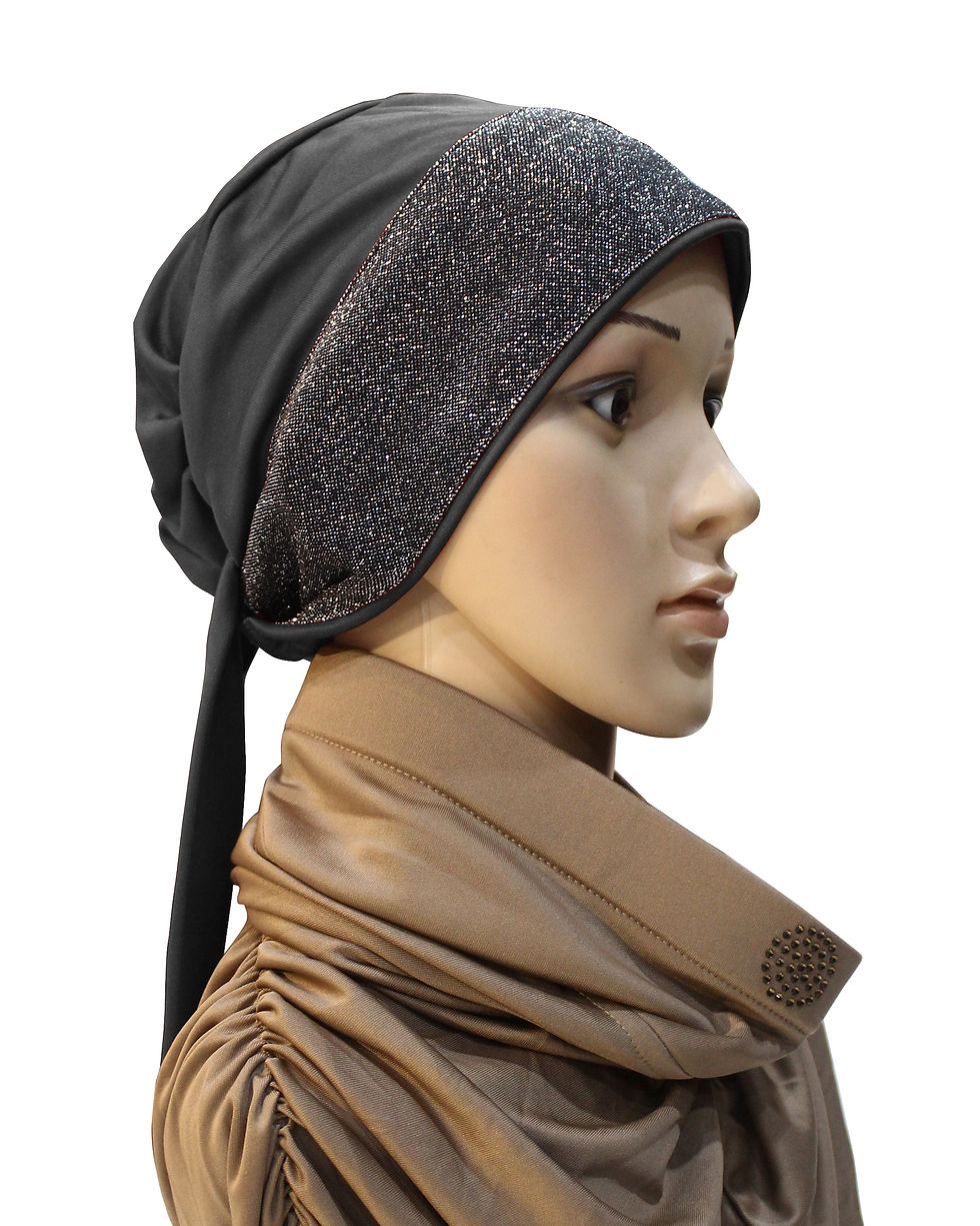 Thumbnail: Mehar Hijab`s Women's Stylish Ponytail Headwrap Glitter Twinkle T Cap