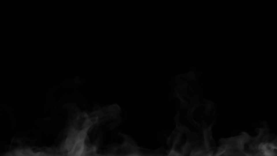 Looping smoke full width, low, 4k 30p, with alpha