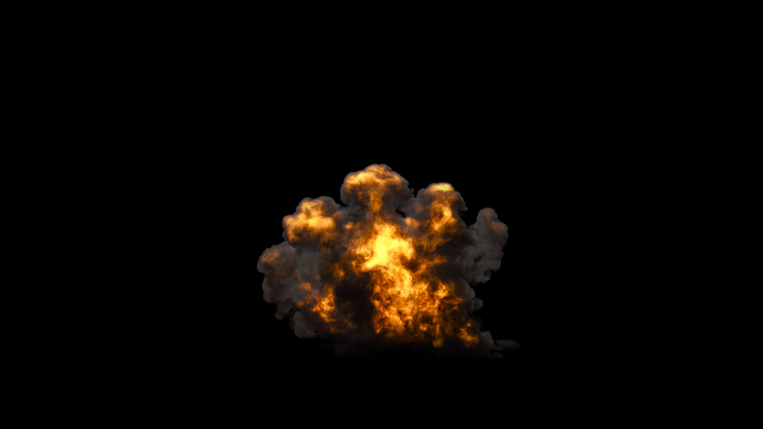 Explosion on the ground 003, 4k 30p, two speeds, with alpha
